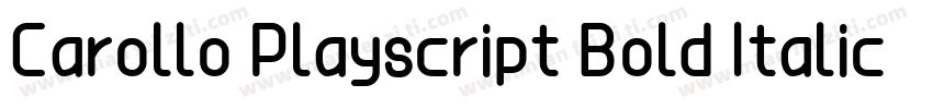 Carollo Playscript Bold ItalicVersi字体转换